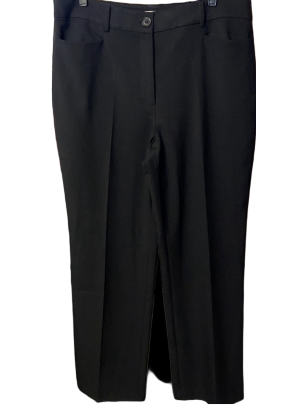 LOFT Parker Straight Pants Womens 12 Black High Rise Stretch Workwear NWT